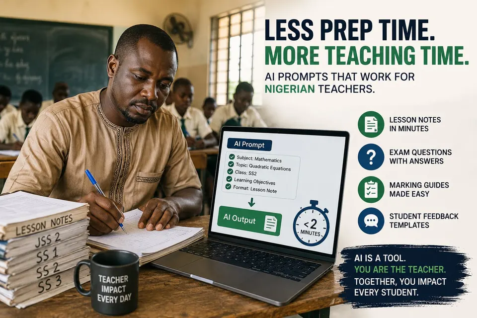 Illustration for the article on AI prompts for Nigerian teachers