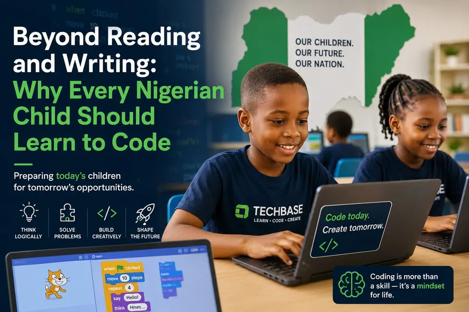 Illustration for the article Why Every Nigerian Child Should Learn to Code